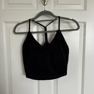 Zella Black Strappy Crop Top